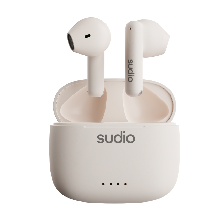 Sudio (Sweden) A1 True Wireless Earbuds with Wireless Charging Case (Snow White)