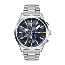 HUGO Analogue Multifunction Quartz Watch for Men (Silver Stainless Steel)