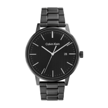 Calvin Klein Men Linked Round Watches (Black)