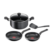 Tefal Super Cook 5 Pc Set Black - Frypan 20cm