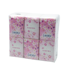 MINISO Sakura Blossom Series Pocket Packs Facial Tissues (18 Packs)