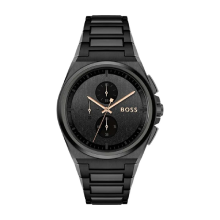 BOSS Steer Ionic Plated Watch (Black)