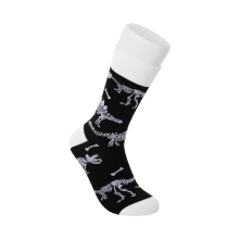 Miniso Animals Series Crew Socks 21cm -T Yrannosaurus Black And White