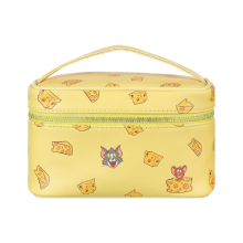 MINISO Tom & Jerry I Love Cheese Collection Funny Cheese Cosmetic Bag - Yellow