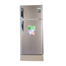 ABANS 185L Defrost Double Door Refrigerator with Base - Golden Brown 
