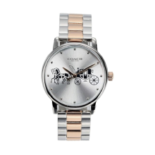 Coach Ladies Grand Carriage Two-Tone Watch (Stainless Steel)