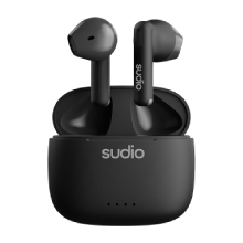 Sudio A1 True Wireless Earbuds with Wireless Charging Case (Midnight Black)