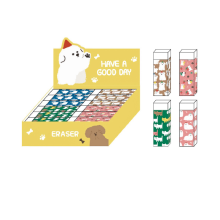 Miniso Stick Figure Puppy Series Eraser - 4 Assorted Models