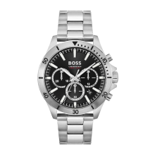 BOSS Troper Men's Chronograph Stainless Steel Case and Link Bracelet Watch (Stainless Steel)