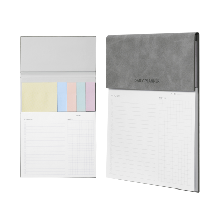 Miniso Notepad Planner Striped And Grid Gray 50 Sheets