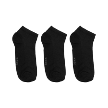MINISO Breathable Mesh Low-cut Socks for Women (3 Pairs) - (Black)
