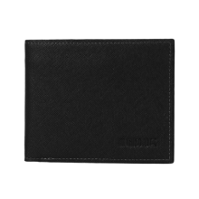 Miniso Mens Casual Cross Pattern Short Wallet - Black