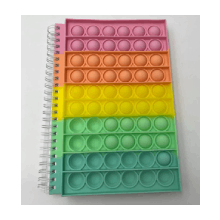 Miniso Push Pop Bubble A5 Wirebound Book 50 Sheets (Rainbow)