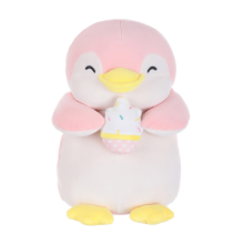 MINISO Ice Cream Seated Penguin Plush Toy Pink 33cm