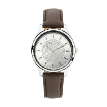 TITAN Workwear Watch with Silver Dial & Leather Strap
