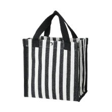 MINISO Striped Lunch Bag (Black)