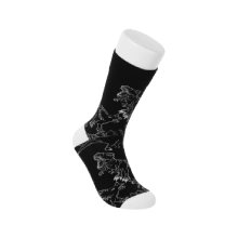 MINISO Animals Series Crew Socks - 21cm (Triceratops, Black & White)