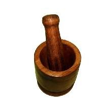 Wooden Mortar and Pestle 5x5 Inches