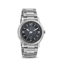 Titan Gents Workwear Watch with Stainless Steel Strap (Black Dial)