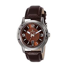 TITAN Brown Dial Brown Leather Strap Watch - Gents