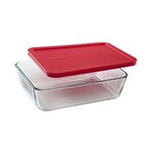 PYREX-STRG PLUS 6CUP/1.42L RCT W/PC-RED