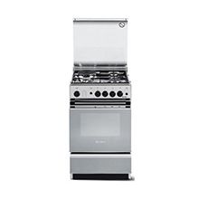 ELBA 50cm 3 Gas Burner + 1 Electricplate Cooker with Gas Oven Stainless Steel Design - Silver