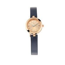 TITAN Rose Gold Dial Leather Strap Watch - Ladies