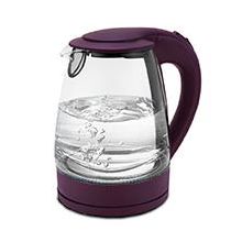 HARVEST 1.7L Electric Glass Kettle - Maroon