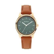 TITAN Workwear Watch With Leather Strap (Green Dial )