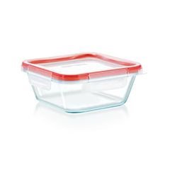 Pyrex Storage Fresh Lock 4 Cup Square with 4 Latch Lid