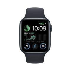 Apple Watch SE - 2022 GPS 44mm Midnight Aluminium Case with Midnight Sport Band - Regular