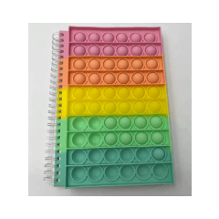 Miniso Push Pop Bubble A5 Wirebound Book 50 Sheets (Rainbow)